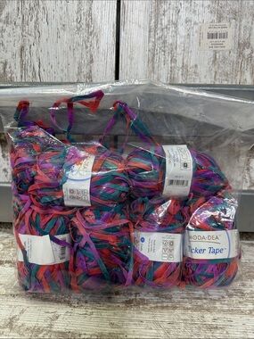 MODA•DEA Ticker Tape Multicolor Yarn - Teal, Purple & Coral